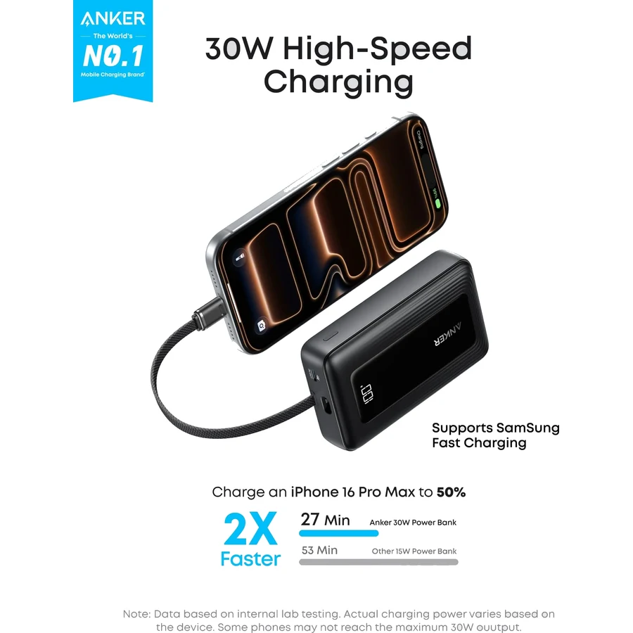 Anker Zolo Power Bank (10 000 mAh, 30 W)